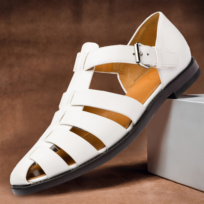 Weiße Ledersandalen - Teri