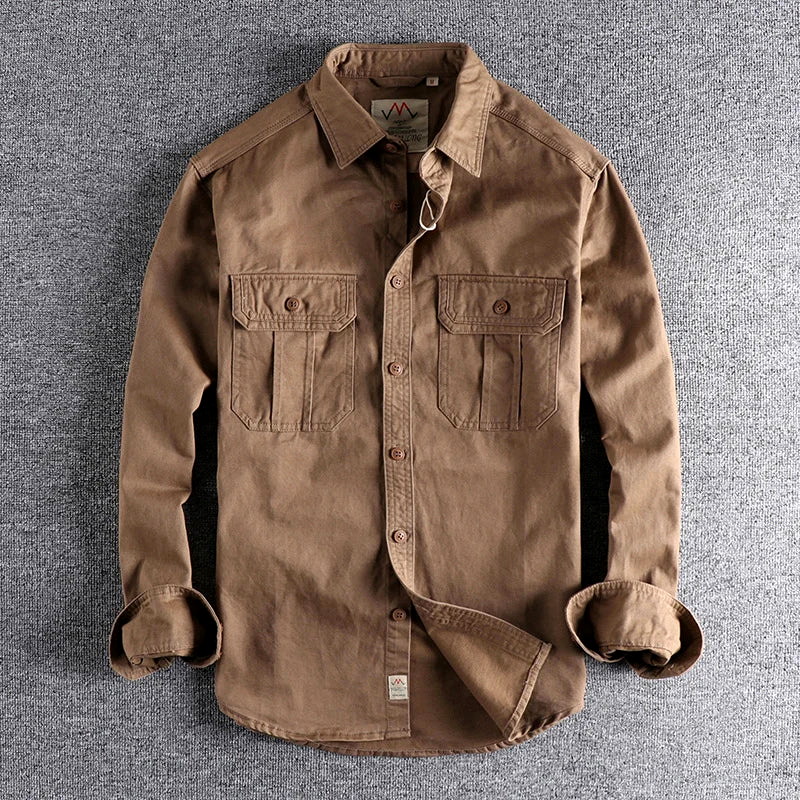 Renae - Herren Baumwollshirt in Armee-Grün