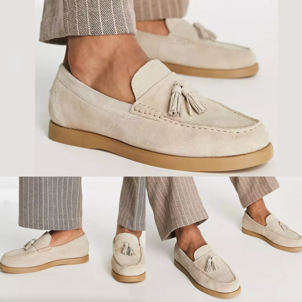 Super stylische Old Money Style Leder Loafers für Männer