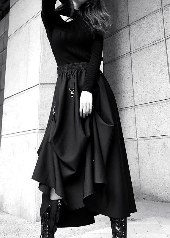 Kylie | Asymmetrischer Baumwollrock mit Cinch