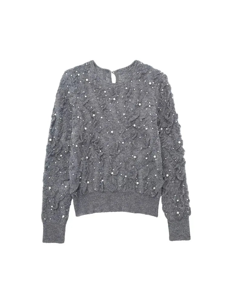 Merel | Pullover mit Perlenstruktur
