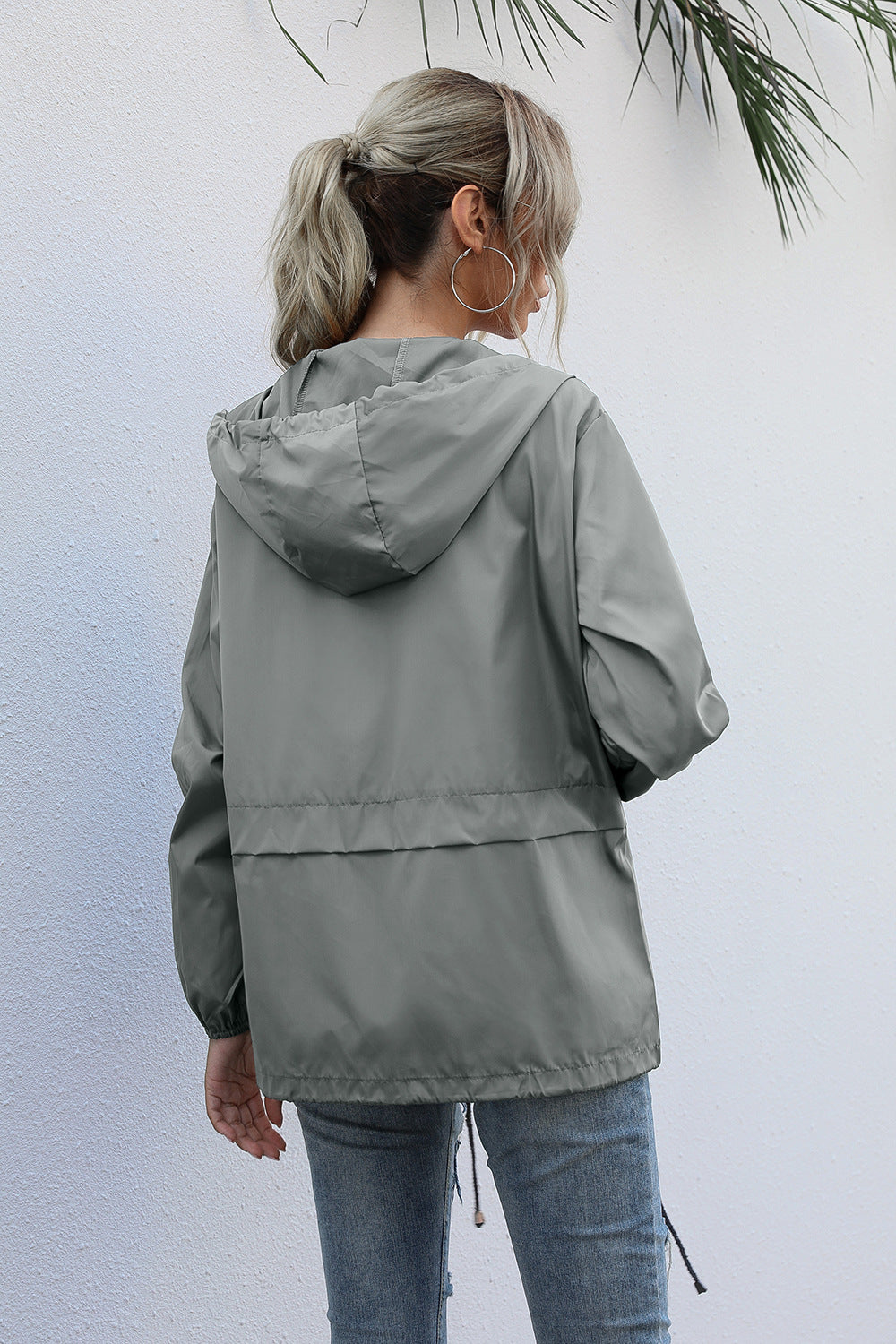 Lässige Regenjacke mit Reißverschluss für Damen