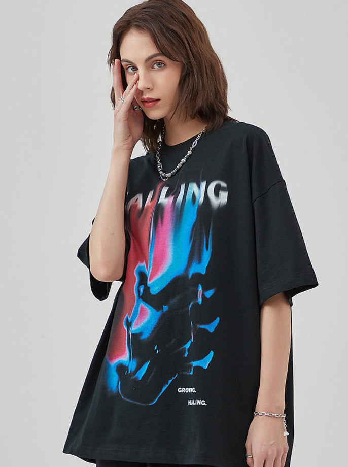 Fallendes ästhetisches Y2K-Druck-Dreamcore-Unisex-T-Shirt