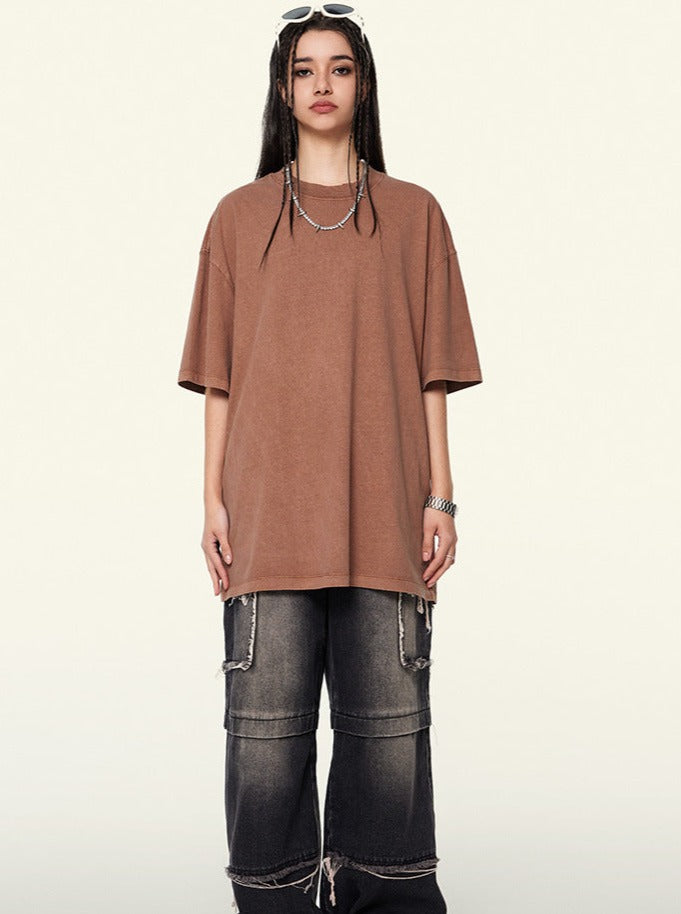 Trendy Vintage Kurzarm Lockeres T-Shirt