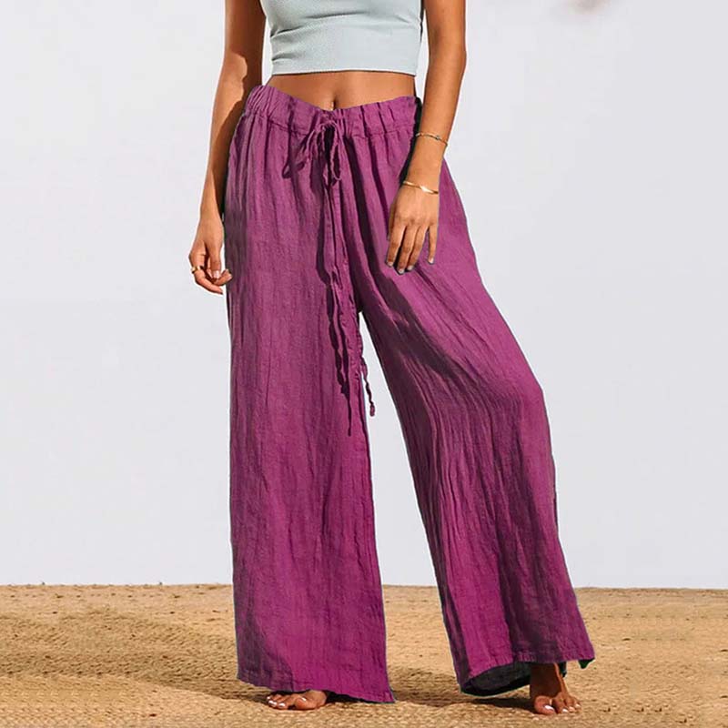 Allen - Lässige Blaue Wide-Leg-Hose