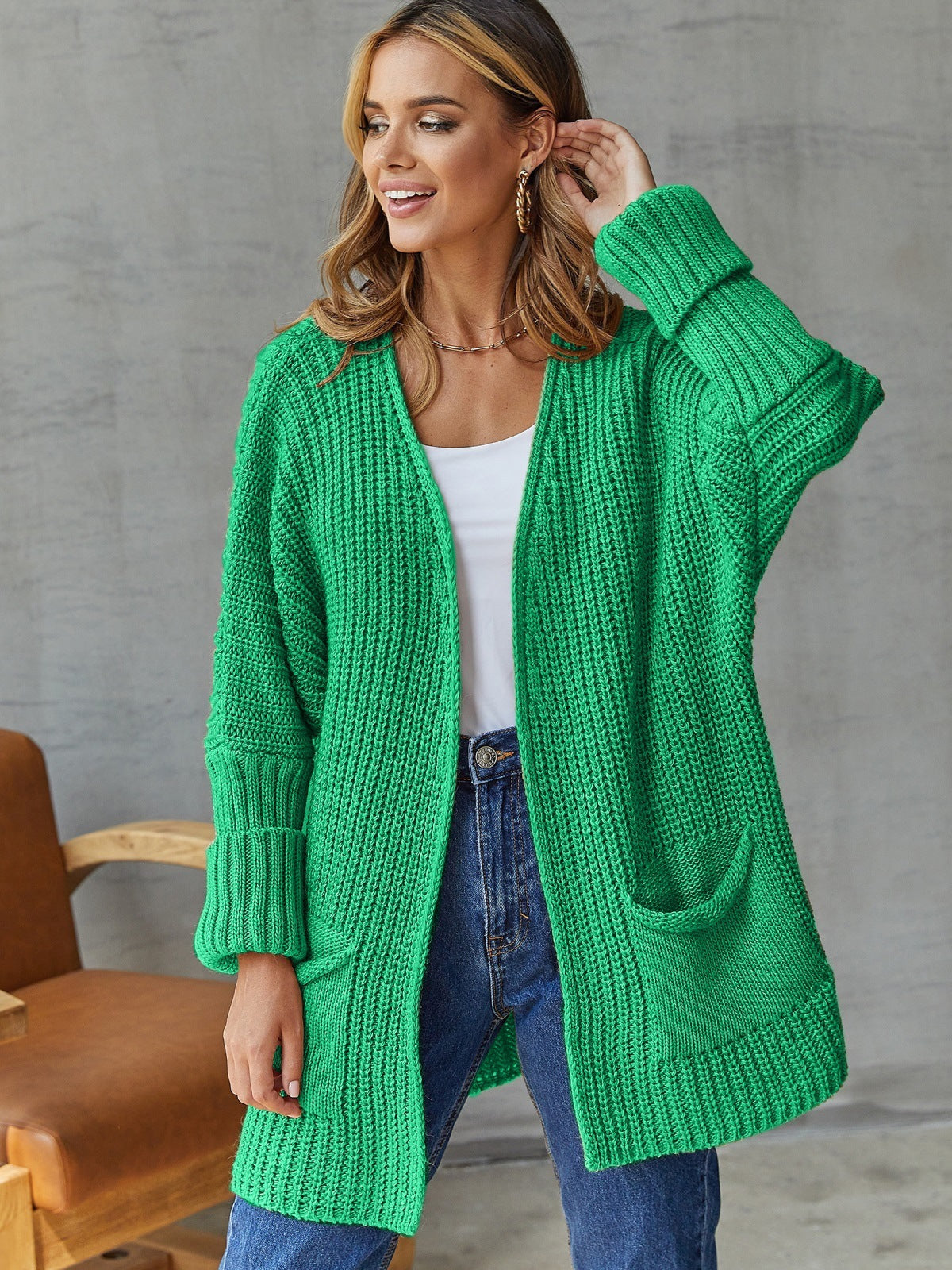 Gemütliche Strickjacke in Übergröße