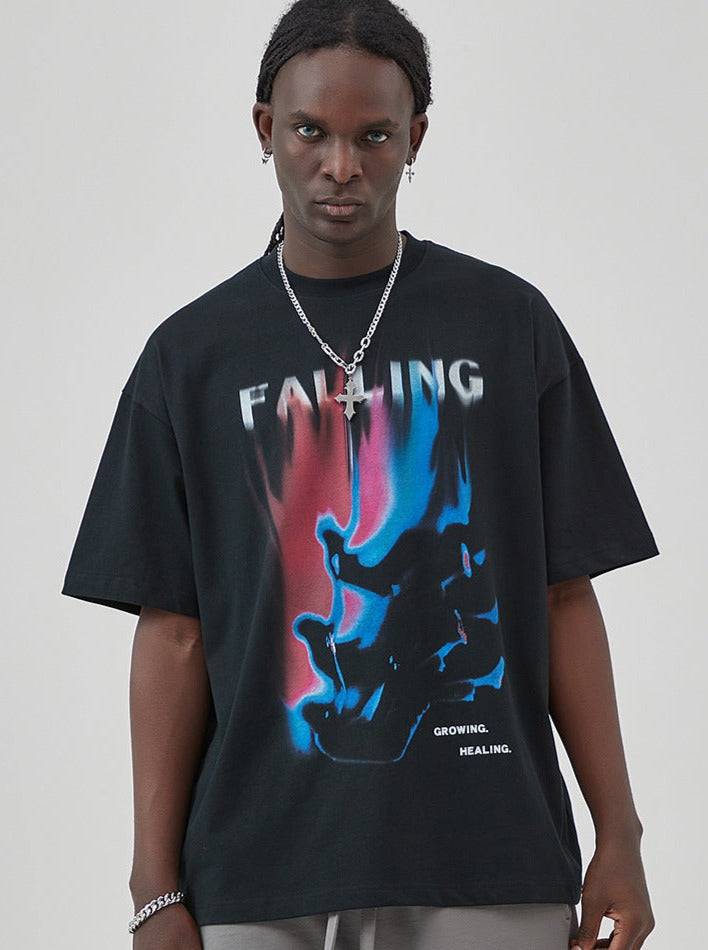 Fallendes ästhetisches Y2K-Druck-Dreamcore-Unisex-T-Shirt