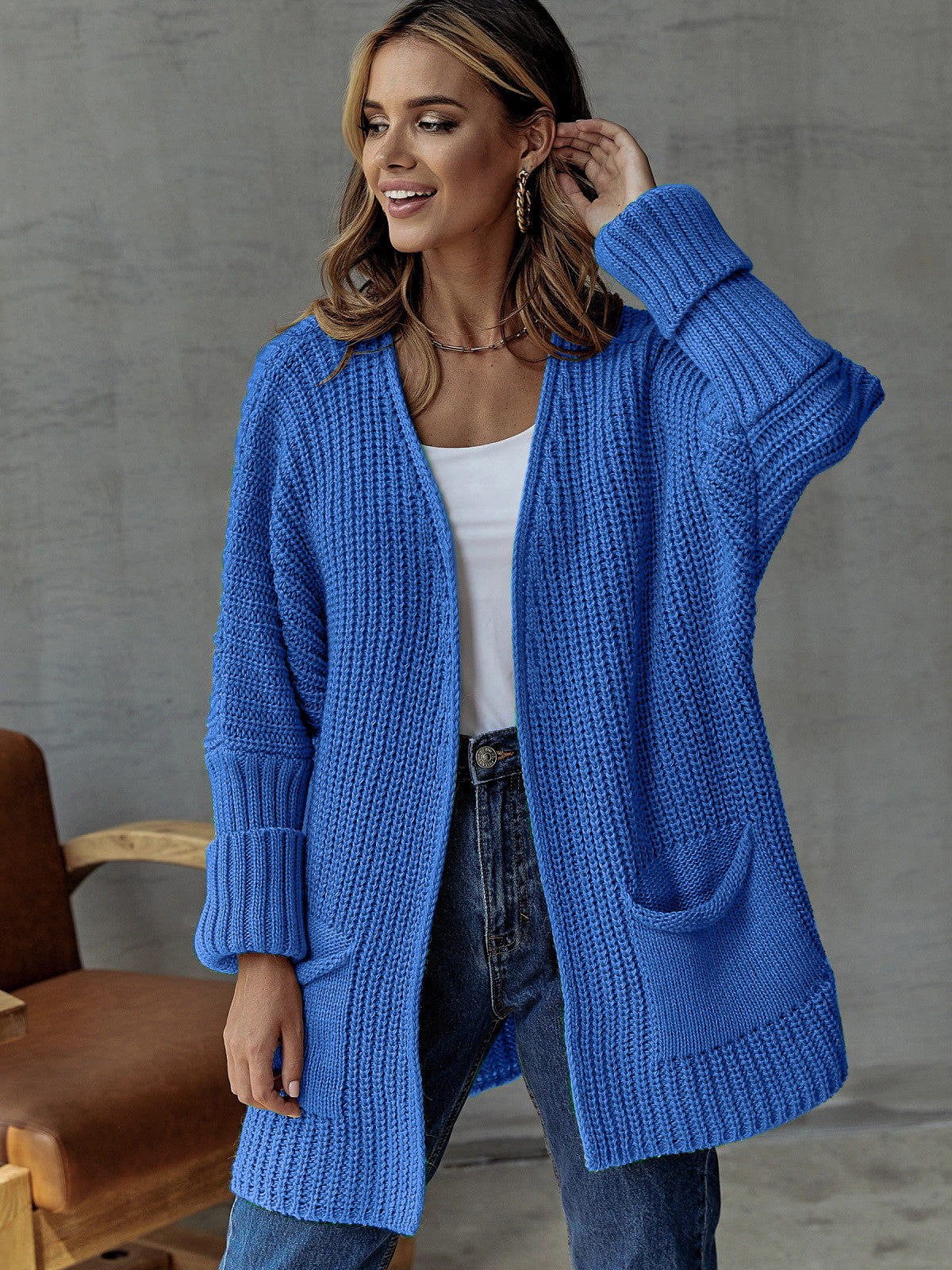 Gemütliche Strickjacke in Übergröße