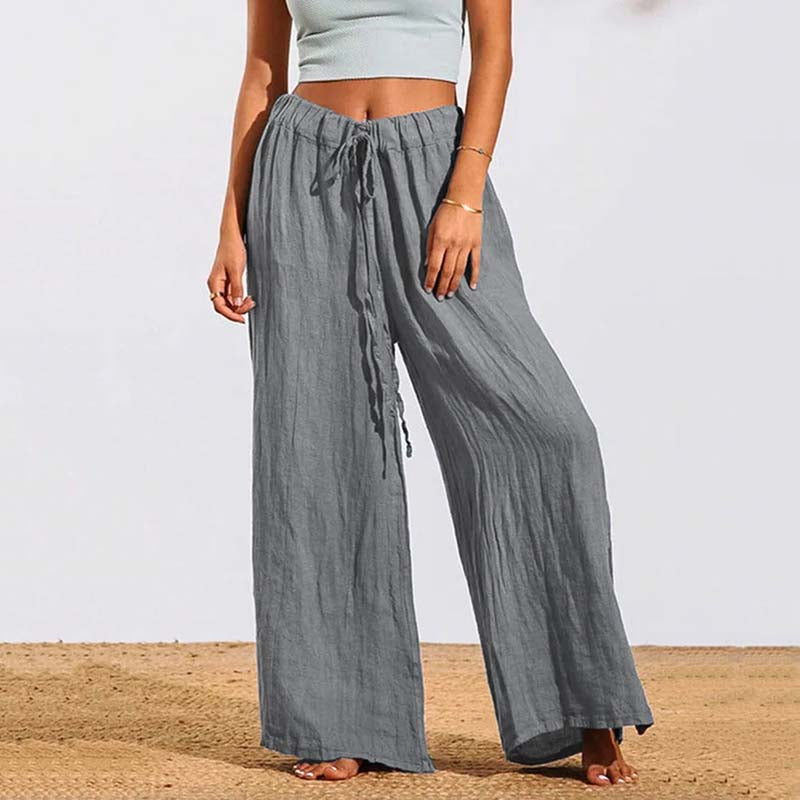 Allen - Lässige Blaue Wide-Leg-Hose