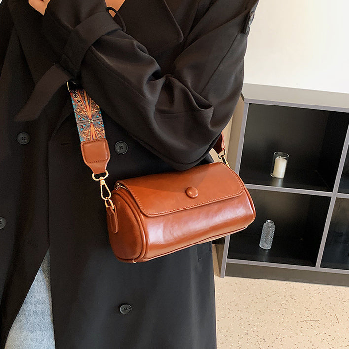 Stilvolle Vintage-Schultertasche aus Leder