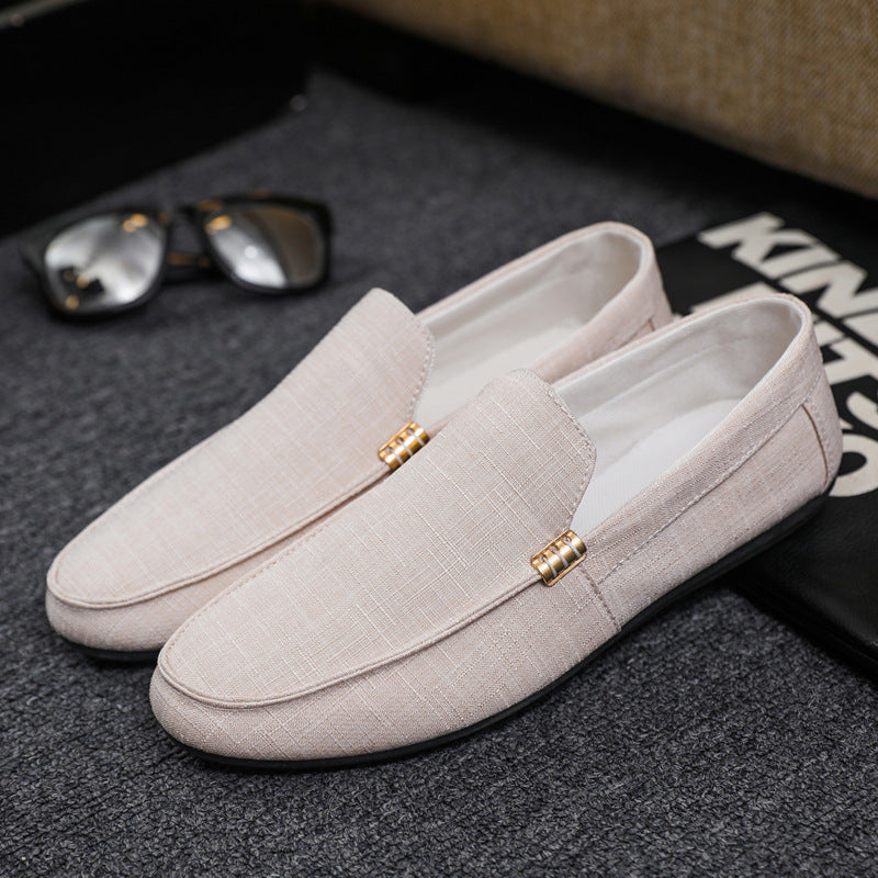 Beige Orthopädische Canvas Loafer - Leon