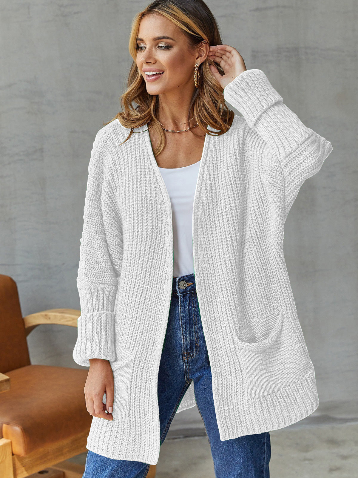 Gemütliche Strickjacke in Übergröße