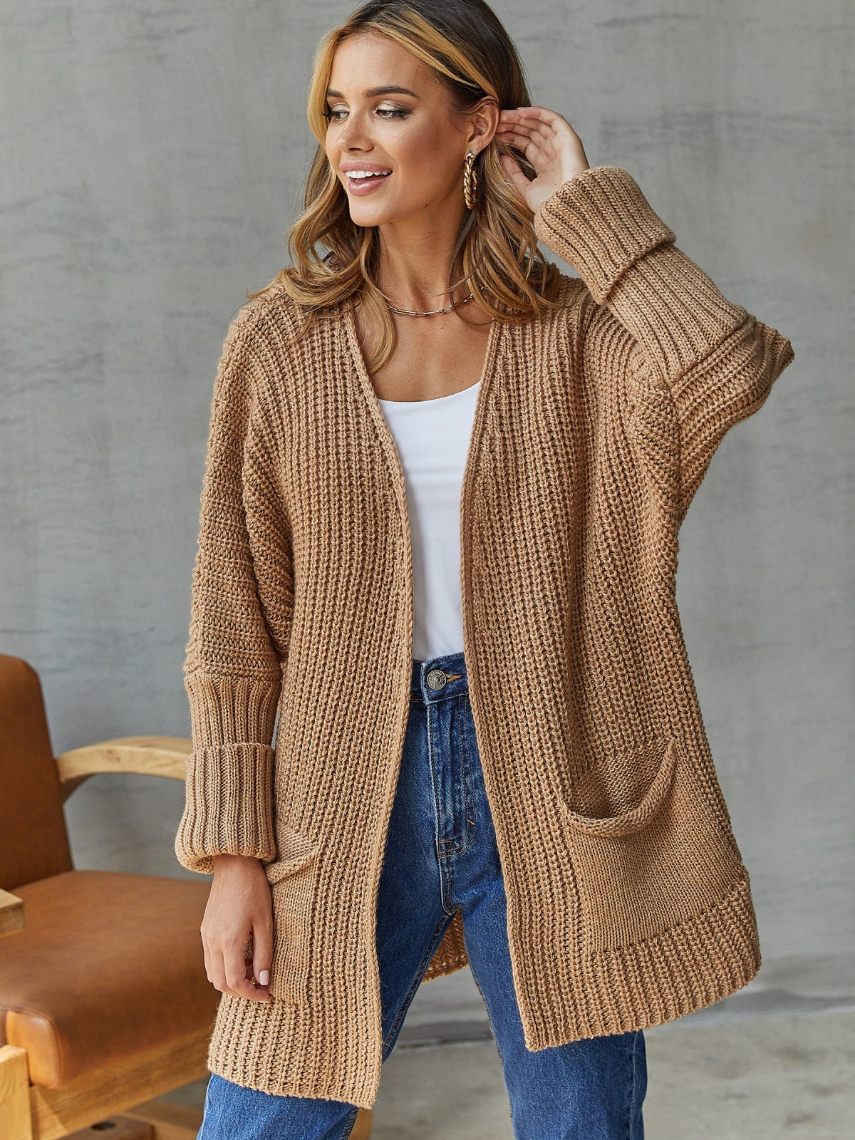 Gemütliche Strickjacke in Übergröße