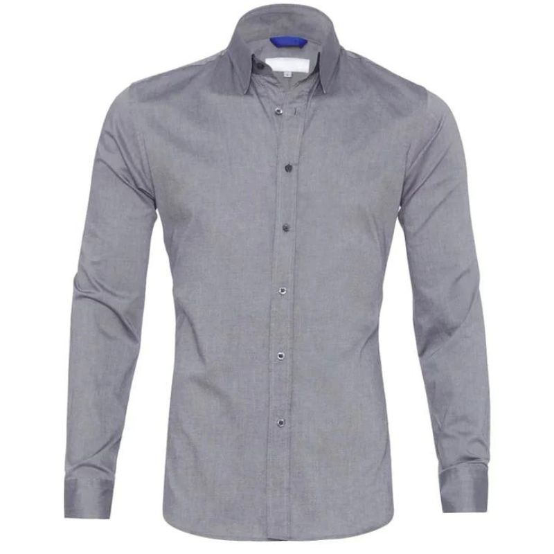 Schwarzes knitterfreies Hemd - Luca