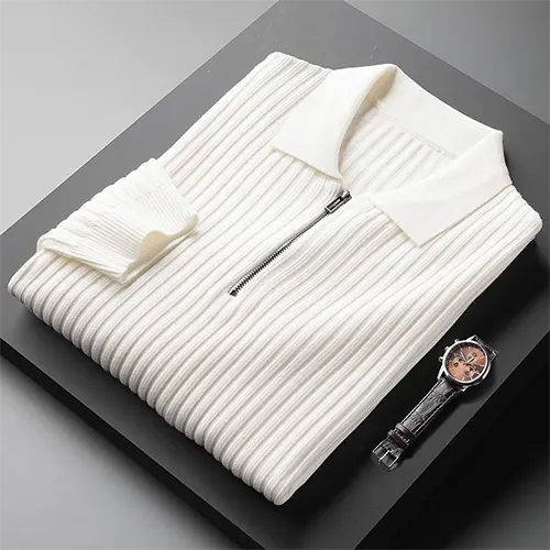 Haris | Herren Langarm Polo Pullover | Bequeme