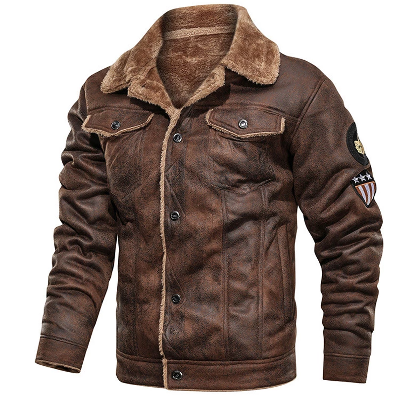 Jonas - Bomberjacke aus Kunstleder für Männer