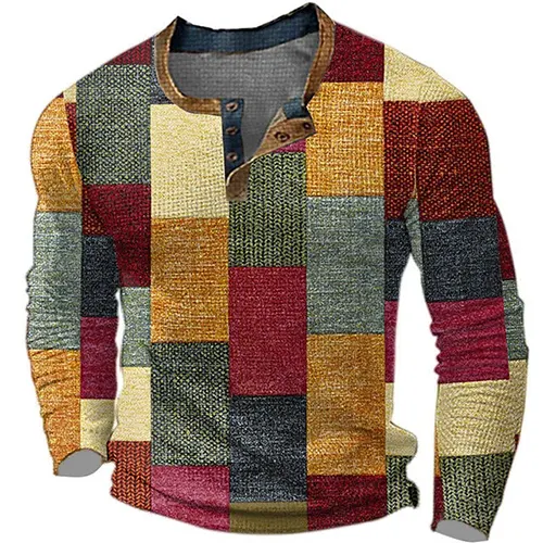 Rexim | Herren Patchwork Hemd | Langarm