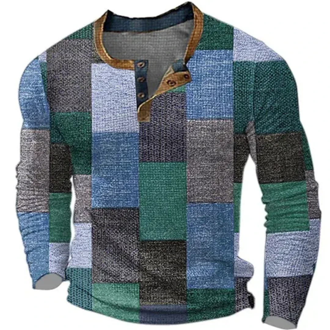 Rexim | Herren Patchwork Hemd | Langarm