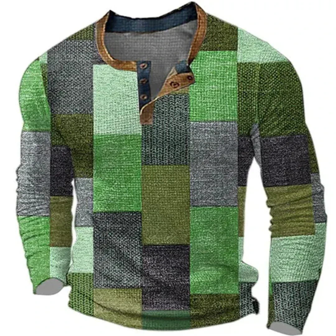 Rexim | Herren Patchwork Hemd | Langarm