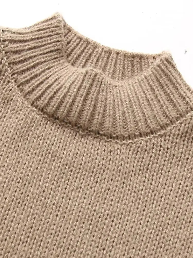 Andrea | Langer Laternen-Rollkragenpullover