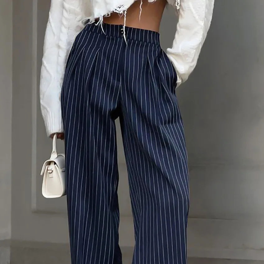 Laura | Weite gestreifte Hosen