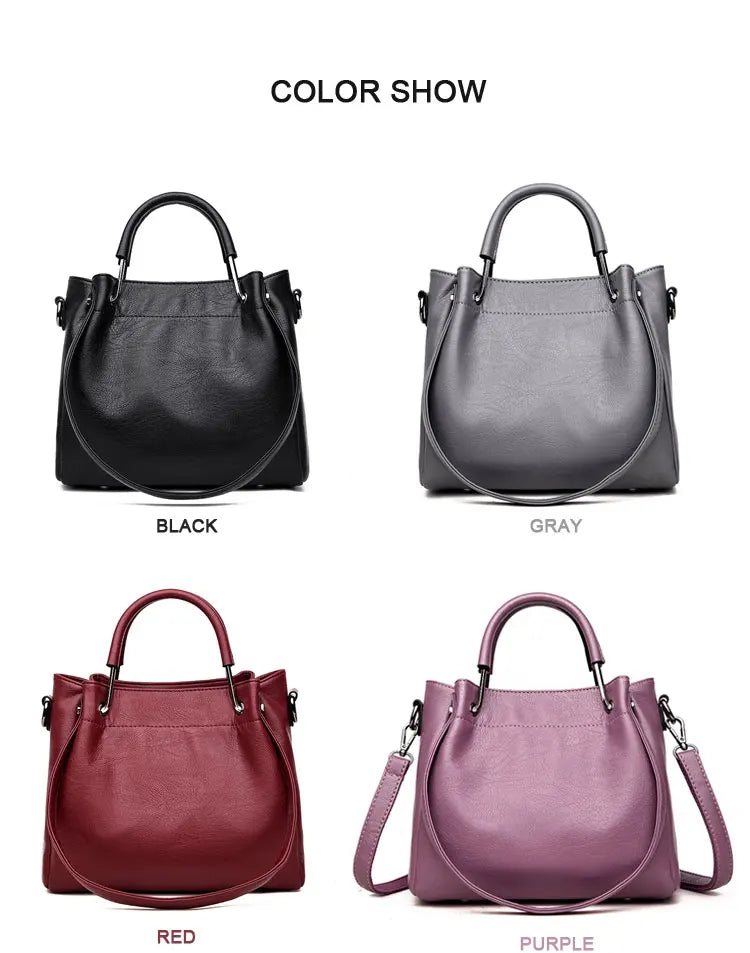 Ella™ - Eimertasche aus Leder im Retro-Stil