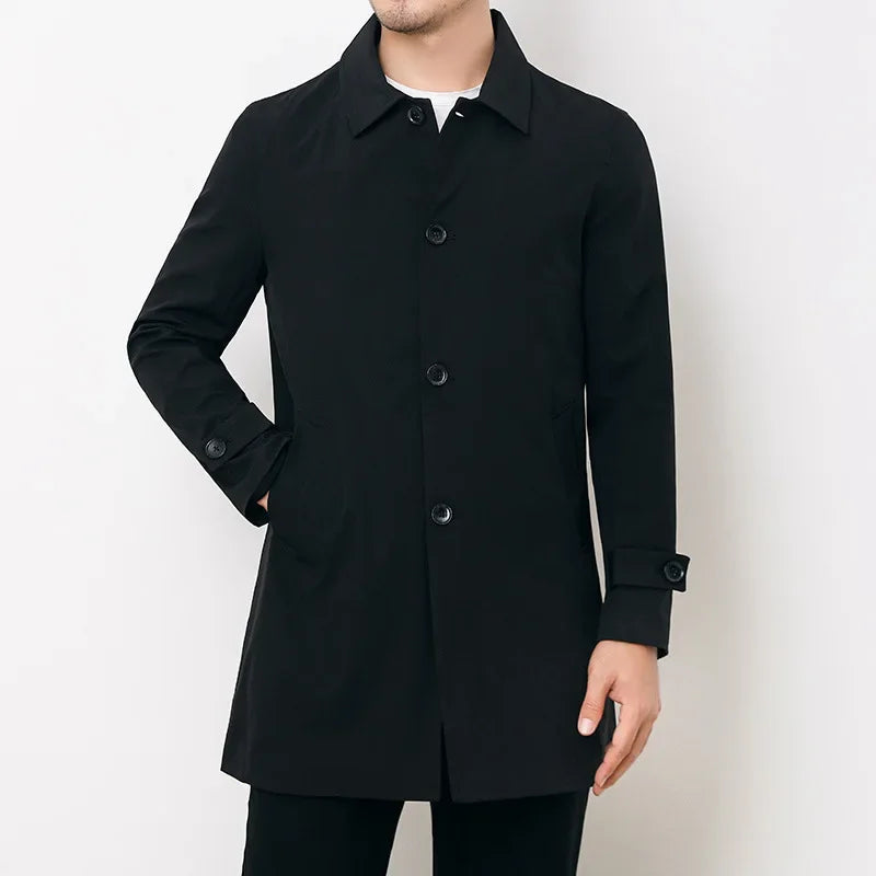 Herren Trenchcoat wasserabweisend mit modernem Schnitt – Orleon