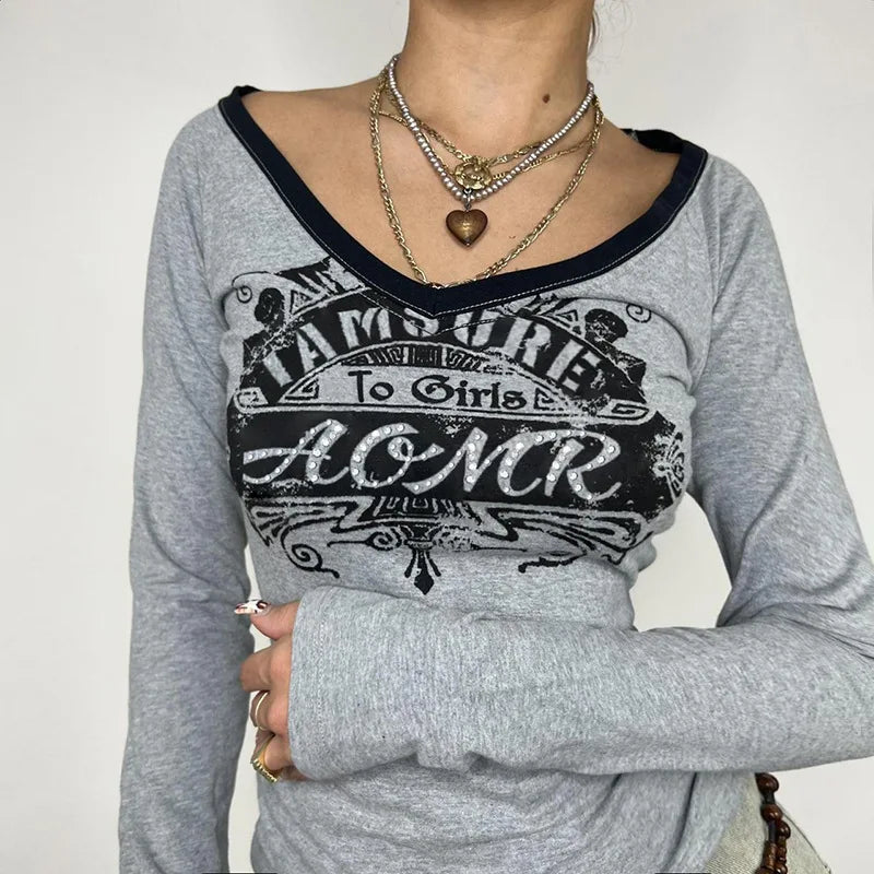 Hana | Graues T-shirt für damen