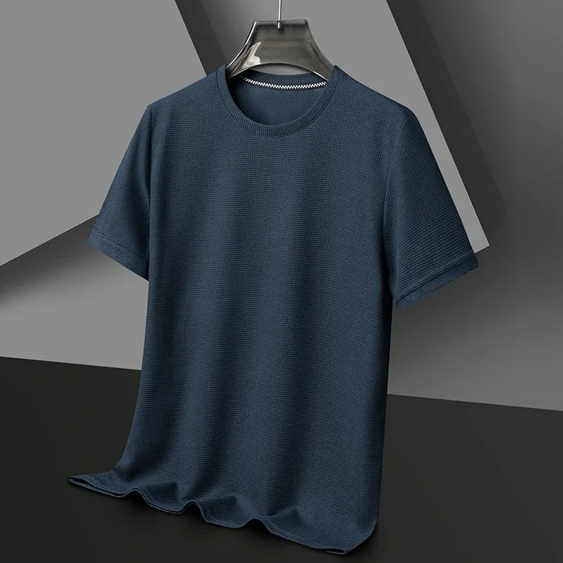 Thad - Premium Baumwollwaffel T-Shirt Braun