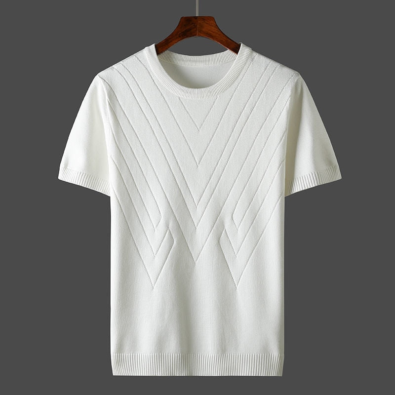 Jeffrey - Apricotfarbenes Kaschmir-T-Shirt