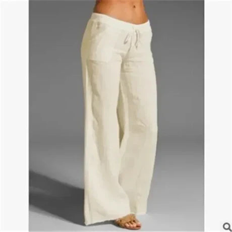 Weiße Leinenhose Damen