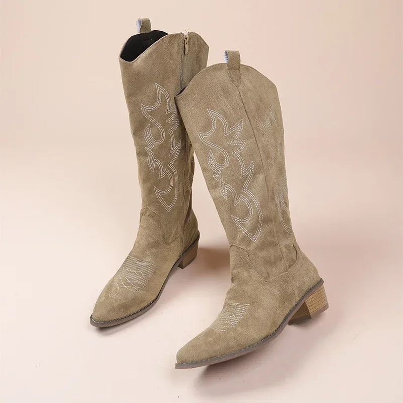 Ivy™ - Bestickte Western-Cowboystiefel