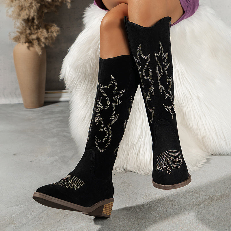 Ivy™ - Bestickte Western-Cowboystiefel