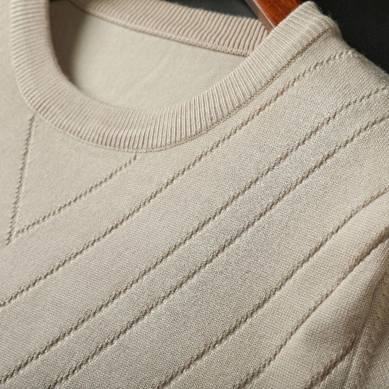 Jeffrey - Apricotfarbenes Kaschmir-T-Shirt