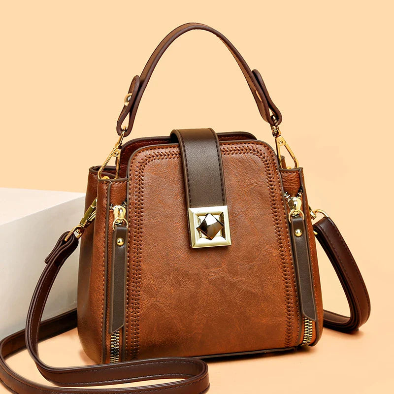 Mischa™ | Handtasche mit klassischer Eleganz und goldenen Akzenten
