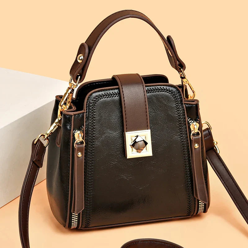 Mischa™ | Handtasche mit klassischer Eleganz und goldenen Akzenten
