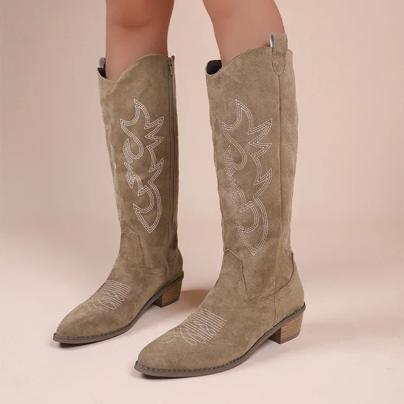Ivy™ - Bestickte Western-Cowboystiefel