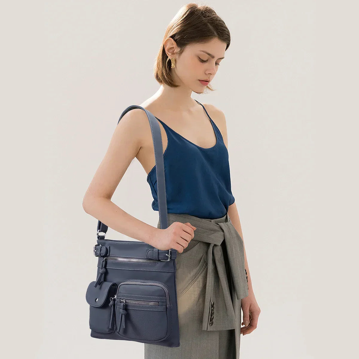 Aria™ – Umhängetasche aus weichem Leder mit mehreren Taschen