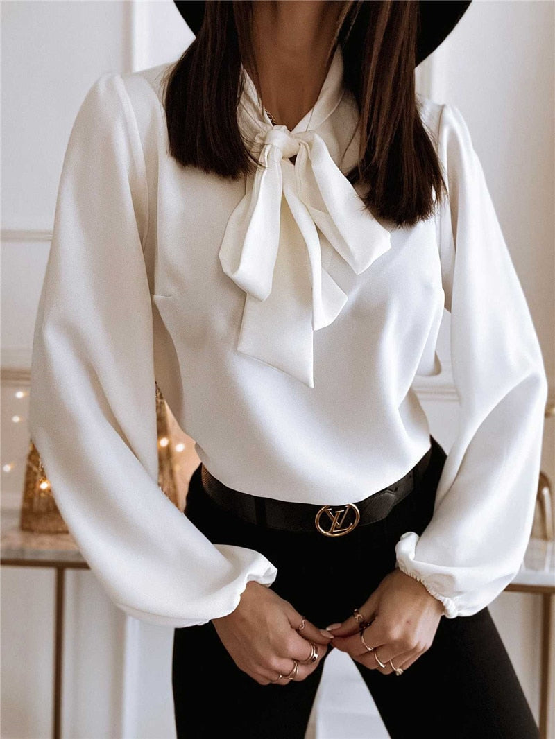 Bluse Damen Schleife Elegant Feminin – Valerie