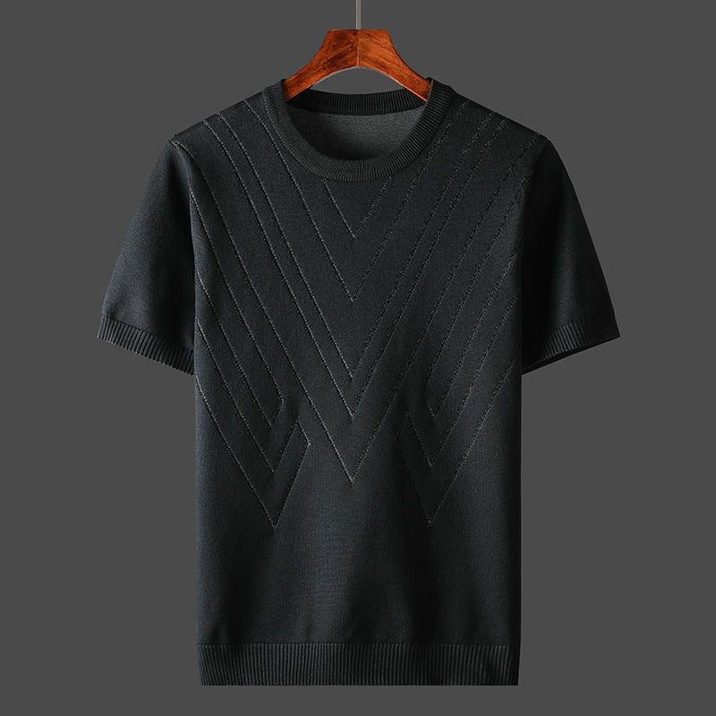 Jeffrey - Apricotfarbenes Kaschmir-T-Shirt