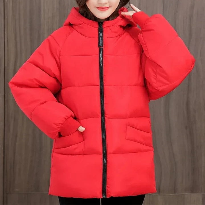 Wattierter Baumwollparka mit Kapuze für Winter – Emily