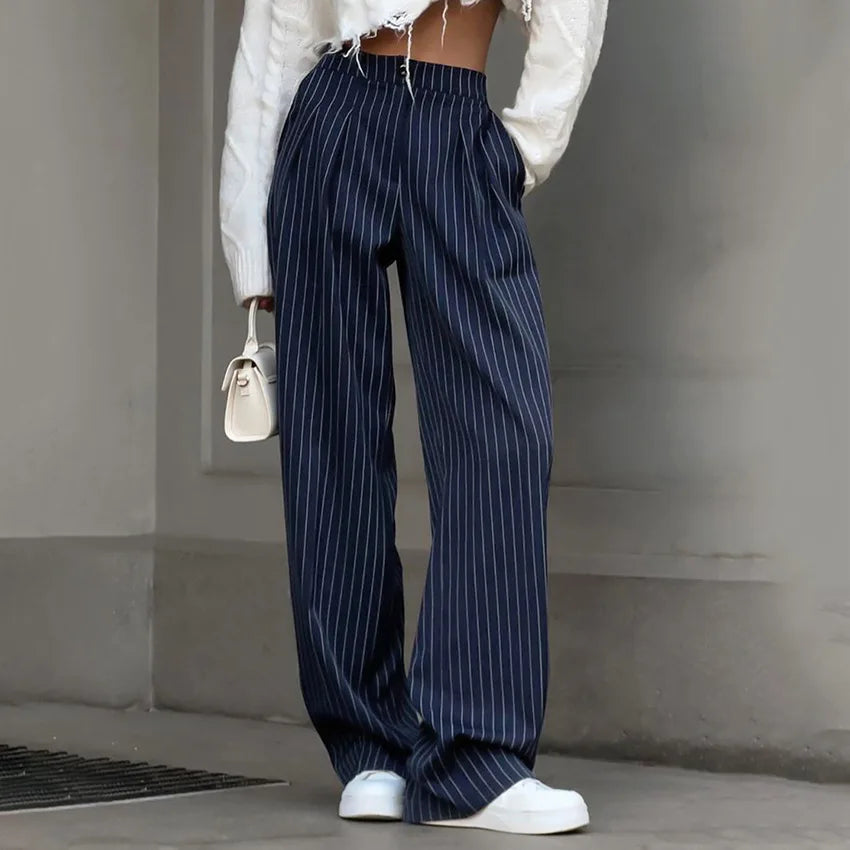 Laura | Weite gestreifte Hosen