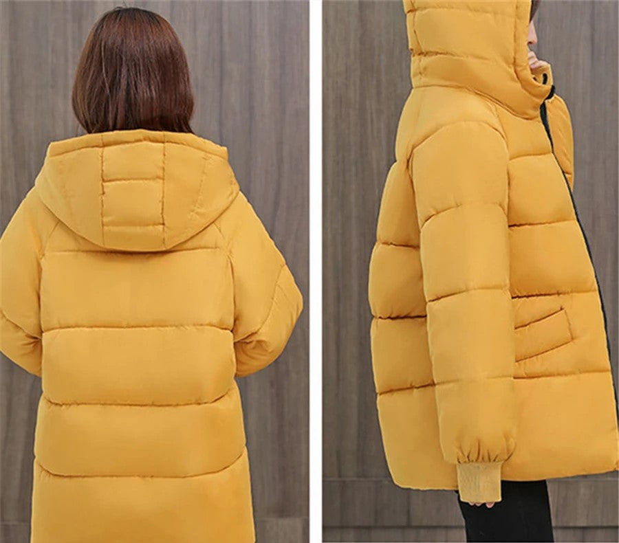 Wattierter Baumwollparka mit Kapuze für Winter – Emily