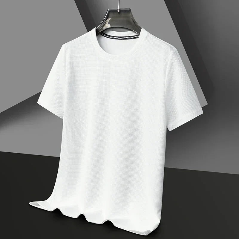 Thad - Premium Baumwollwaffel T-Shirt Braun