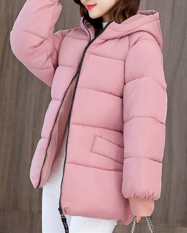 Wattierter Baumwollparka mit Kapuze für Winter – Emily