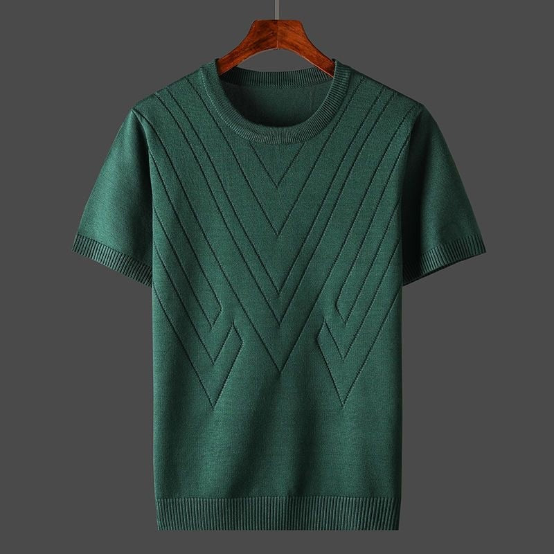 Jeffrey - Apricotfarbenes Kaschmir-T-Shirt