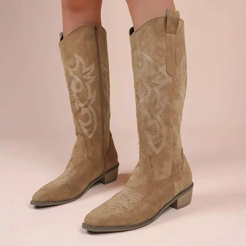 Ivy™ - Bestickte Western-Cowboystiefel