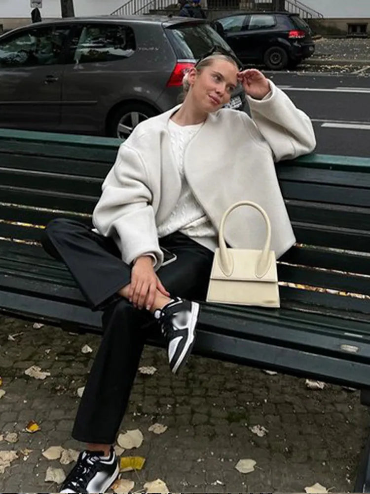 Rina | Damen Casual Kurze Kunstlederjacke