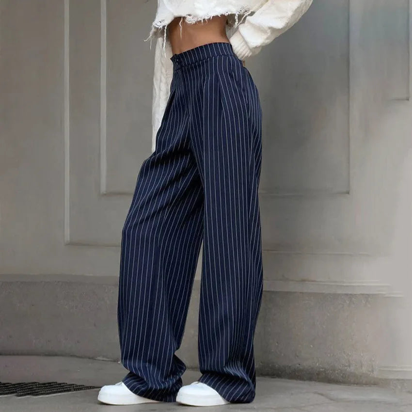 Laura | Weite gestreifte Hosen