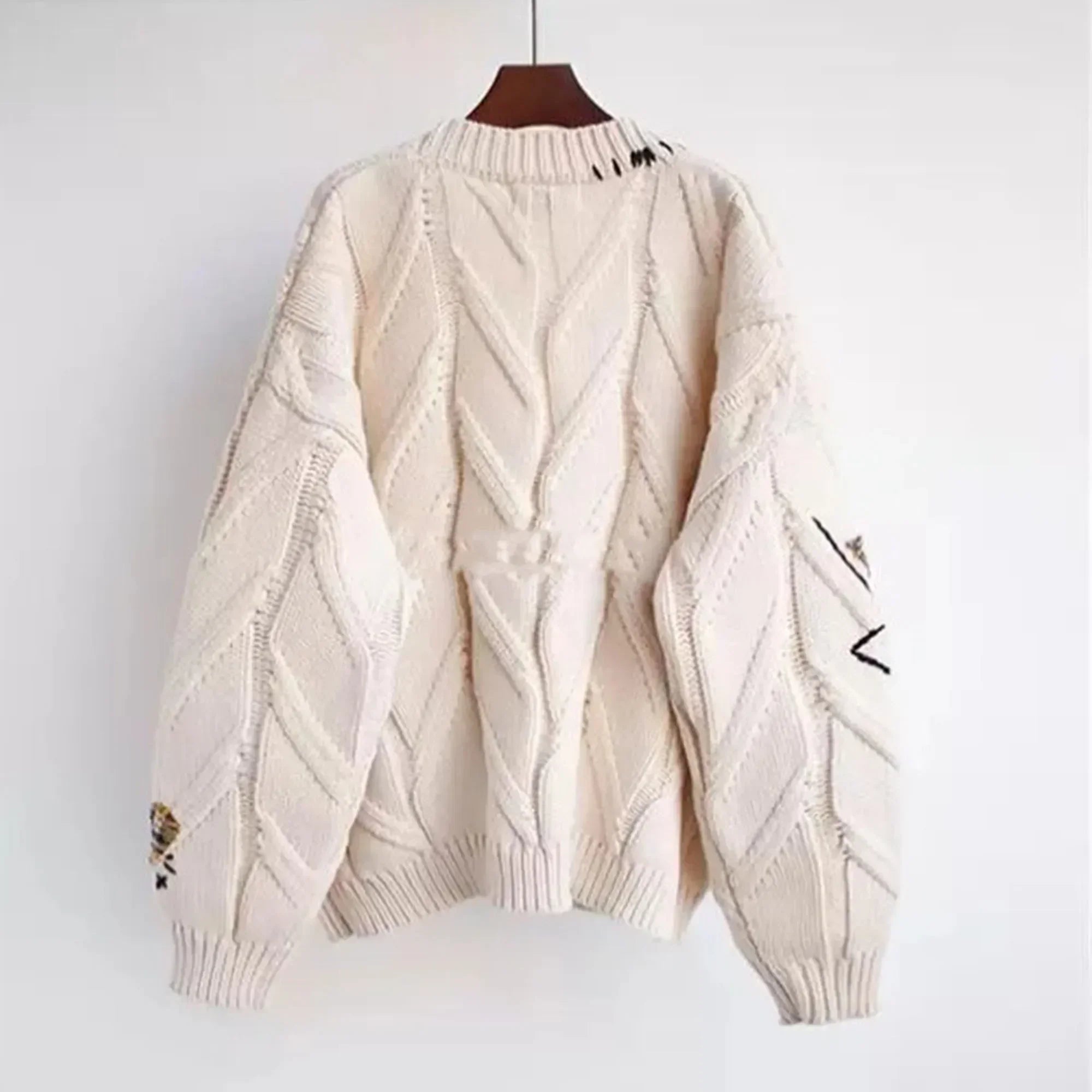 Gannet™ | Patchwork bestickte Strickjacke